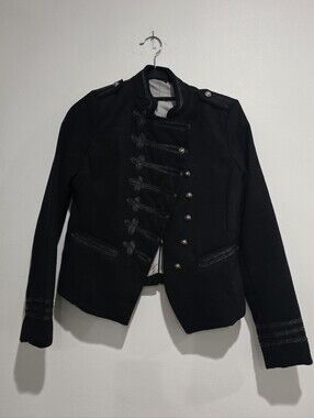 Brandy Melville Black Military Marching Band Jacket Blazer Size Medium​ M
